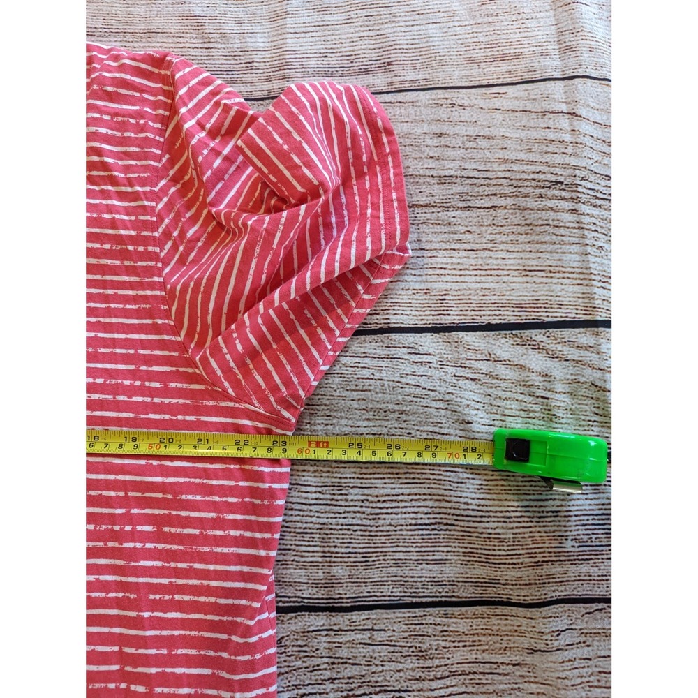 B Draddy Polo Shirt Men's Large Short Sleeve Pink Striped Golf Logo Stretch - Picture 7 of 9